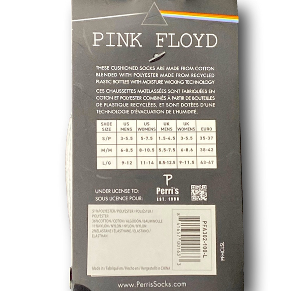 3/$20 Pink Floyd Funny Novelty Crew Socks - NWT - Picture 2 of 3